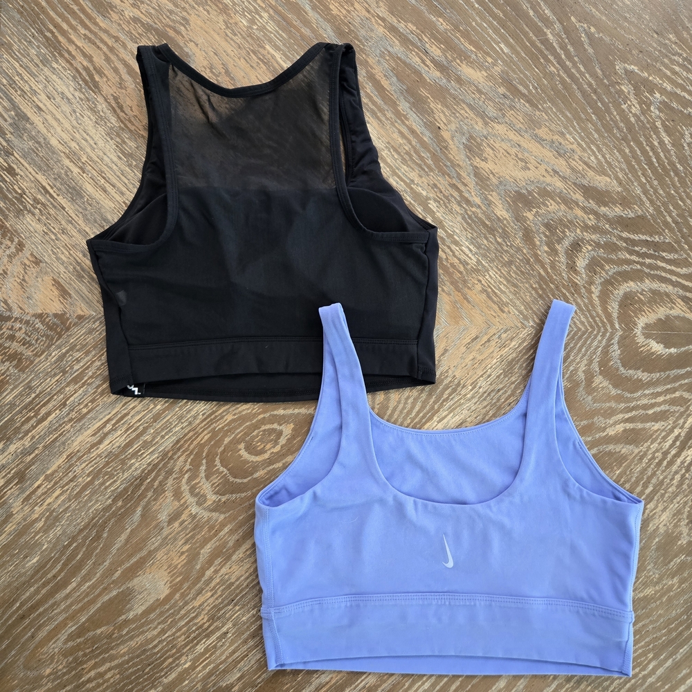 2 Sports Bras Bundle Medium JoyLab Black Nike Dri-FIT Periwinkle - Picture 2 of 6